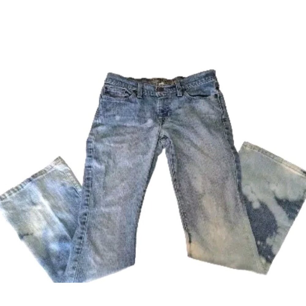Abercrombie and Fitch Women's Size 2 Blue Stretch Jeans 26x28 Custom Bleached